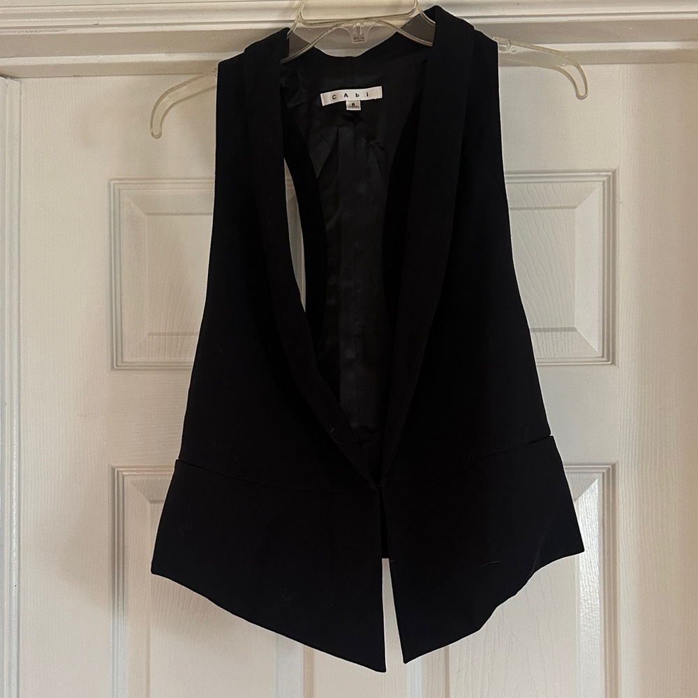 Cabi Black Menswear Inspired Vest, Small